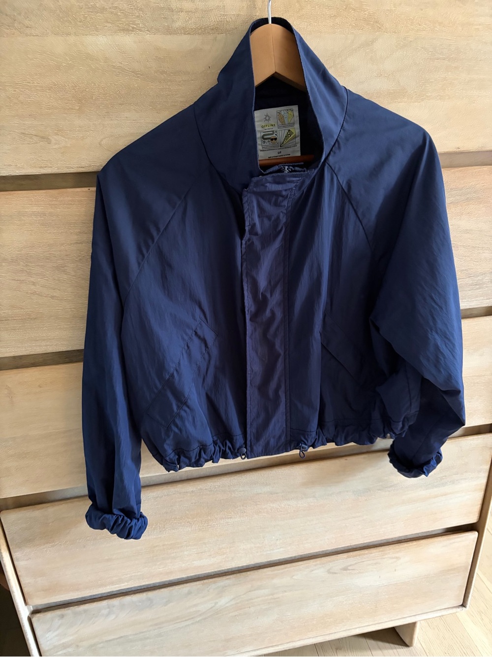 aerie Navy Blue Windbreaker Jacket - Picture 3 of 7